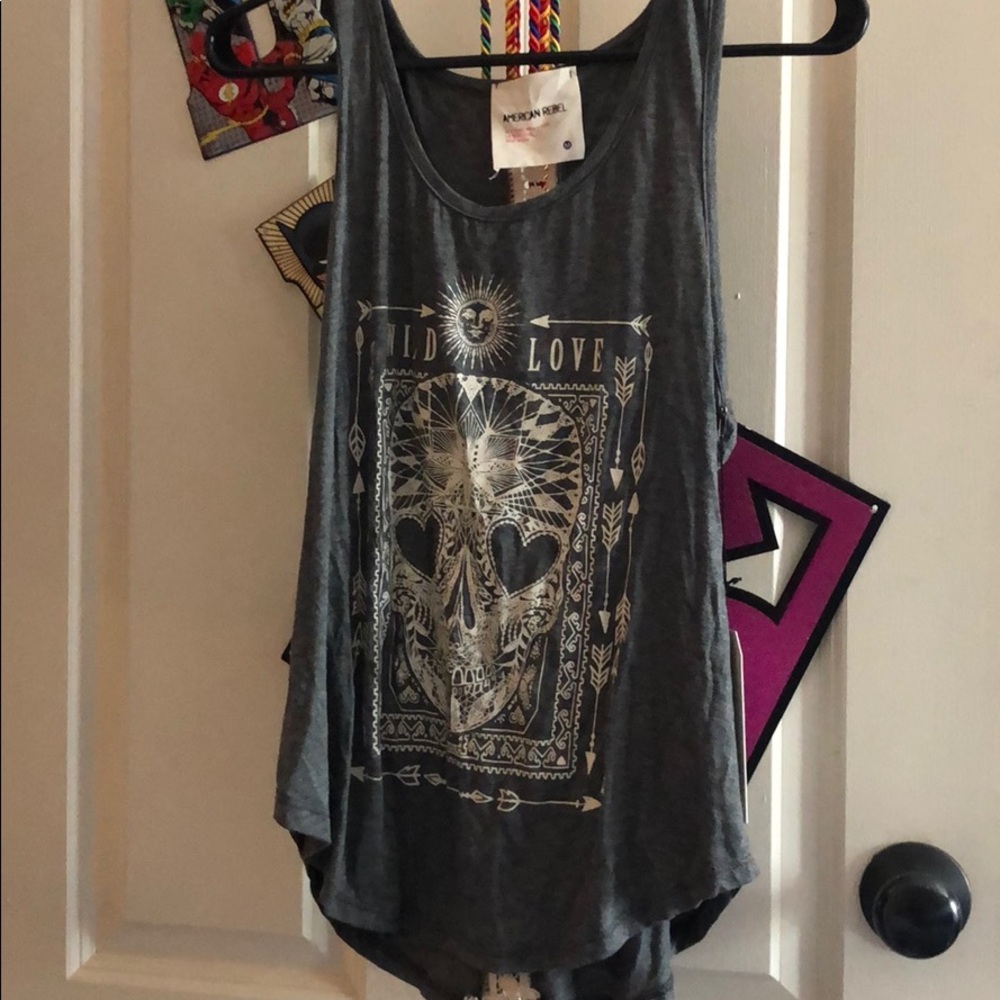 Tank top with lace back
